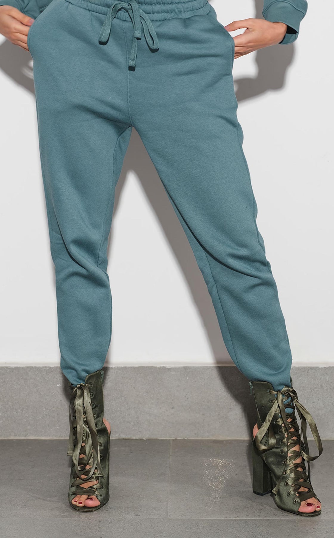 Women  Trousers Green- FW23017