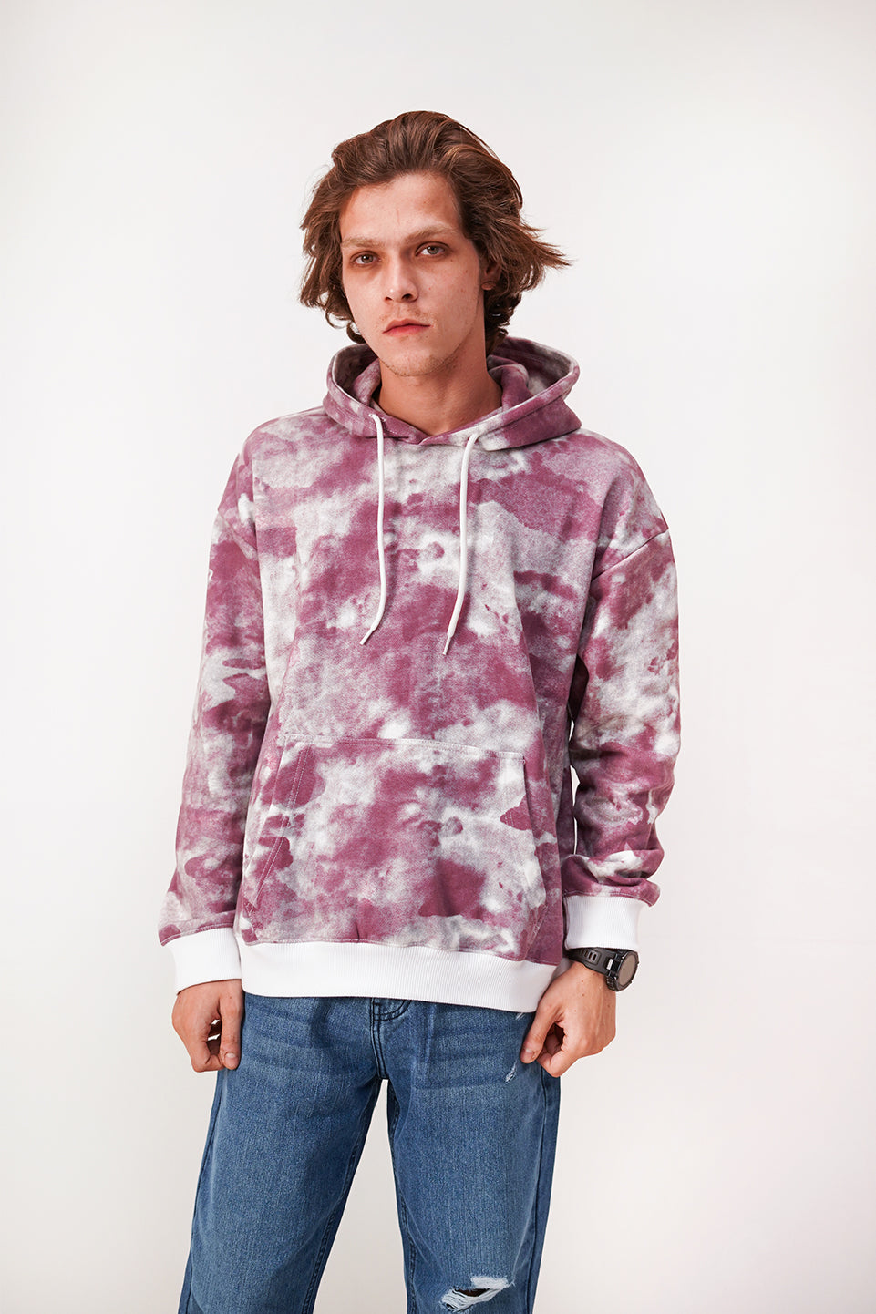 Tie-Dye Printed Hoodie